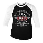 B.S.A. Motor Cycles Sparks Baseball 3/4 Sleeve Tee, Long Sleeve T-Shirt (Herr)