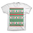 Christmas Knit Pattern Red/Green T-Shirt (Herr)