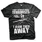 Chuck Norris I Blow Terrorists Away T-Shirt (Herr)