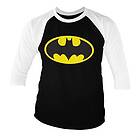 Batman Signal Logo Baseball 3/4 Sleeve Tee, Long Sleeve T-Shirt (Herr)