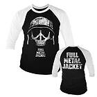 Full Metal Jacket Skull Baseball 3/4 Sleeve Tee, Long Sleeve T-Shirt (Herr)