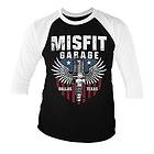 Misfit Garage American Piston Baseball 3/4 Sleeve Tee, Long Sleeve T-Shirt (Herr)