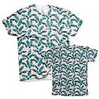 Pink Tropical Pattern Tee T-Shirt (Herr)