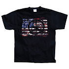 USA Flag With Peace Symbols T-Shirt (Herr)