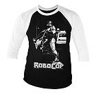 Robocop Poster Baseball 3/4 Sleeve Tee, Long Sleeve T-Shirt (Herr)