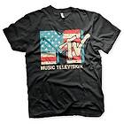 MTV Distressed USA-Flag T-Shirt (Herr)
