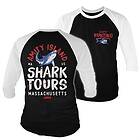 Amity Island Shark Tours Baseball 3/4 Sleeve Tee, Long Sleeve T-Shirt (Herr)