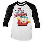 South Park I'm White Trash In Trouble Baseball Long Sleeve Tee, Long Sleeve T-Shirt (Herr)