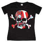 Colorful Skull Girly T-shirt (Dam)