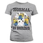 Minions - Normal Life Is Boring Girly Tee T-Shirt (Dam)