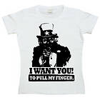 I Want You! ...To Pull My Finger. Girly Tee T-Shirt (Dam)