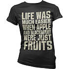 Life Was Easier... Girly T-Shirt (Dam)