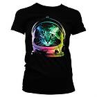 Space Cat Girly Tee T-Shirt (Dam)