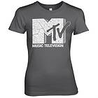 MTV Cracked Logo Girly Tee T-Shirt (Dam)