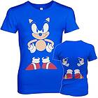Sonic The Hedgehog Front & Back Girly Tee T-Shirt (Dam)