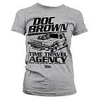 Doc Brown Time Travel Agency Girly Tee T-Shirt (Dam)