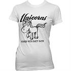 Unicorns Ponies With Party Hats Girly T-Shirt (Dam)