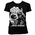 Arrrgh Wrong Number Girly T-Shirt (Dam)