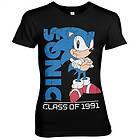 Sonic The Hedgehog Class Of 1991 Girly Tee T-Shirt (Dam)