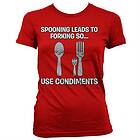 Spooning Leads To Forking Girly T-Shirt (Dam)