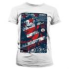 James Dean Washed Poster Girly Tee T-Shirt (Dam)