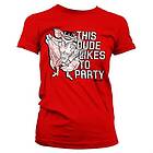 This Dude Likes To Party Girly Tee T-Shirt (Dam)
