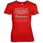 Budweiser White Logo Girly Tee T-Shirt (Dam)