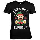 Let's Get Elfed Up Girly Tee T-Shirt (Dam)