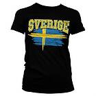 Sverige Girly Tee T-Shirt (Dam)