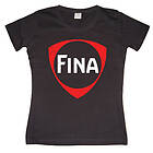 Distressed Fina Logo Girly Tee T-Shirt (Dam)