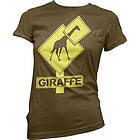 Giraffe Sign Girly T-Shirt (Dam)