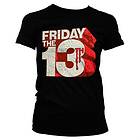 Friday The 13th Block Logo Girly Tee T-Shirt (Dam)
