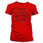 I Puke Rainbows And Shit Rainbows Girly T-Shirt (Dam)