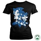 Sonic and Tails Sprayed Organic Girly Tee T-Shirt (Dam)