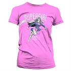 Supergirl Metropolis Distressed Girly T-Shirt (Dam)