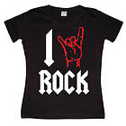 I Love To Rock Girly T-shirt (Dam)