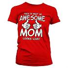 Awesome Mom Girly Tee T-Shirt (Dam)