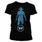 Westworld Blue Circuit Cowboy Girly Tee T-Shirt (Dam)