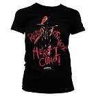 A Nightmare On Elm Street Here I Come Girly Tee T-Shirt (Dam)