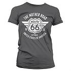 Route 66 The Mother Road Girly Tee T-Shirt (Dam)