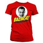 Bazinga Sheldons Head Girly T-Shirt (Dam)
