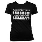 Push My Buttons! Girly T-Shirt (Dam)