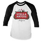 Stella Artois Belgium Logo Baseball Long Sleeve Tee, Long Sleeve T-Shirt (Herr)