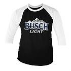 Busch Light Beer Baseball 3/4 Sleeve Tee, Long Sleeve T-Shirt (Herr)