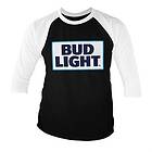 Bud Light Logo Baseball 3/4 Sleeve Tee, Long Sleeve T-Shirt (Herr)