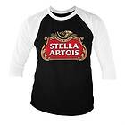 Stella Artois Logotype Baseball 3/4 Sleeve Tee, Long Sleeve T-Shirt (Herr)