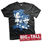 Sonic and Tails Sprayed Big & Tall T-Shirt (Herr)