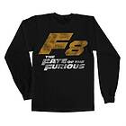 F8 Distressed Logo Long Sleeve Tee, Long Sleeve T-Shirt (Herr)