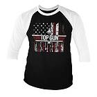 Top Gun America Baseball 3/4 Sleeve Tee, Long Sleeve T-Shirt (Herr)