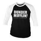 Dunder Mifflin Inc. Logo Organic Baseball 3/4 Sleeve Tee, Long Sleeve T-Shirt (Herr)